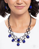 Paparazzi Jewelry Show-Stopping Shimmer - Blue Necklace