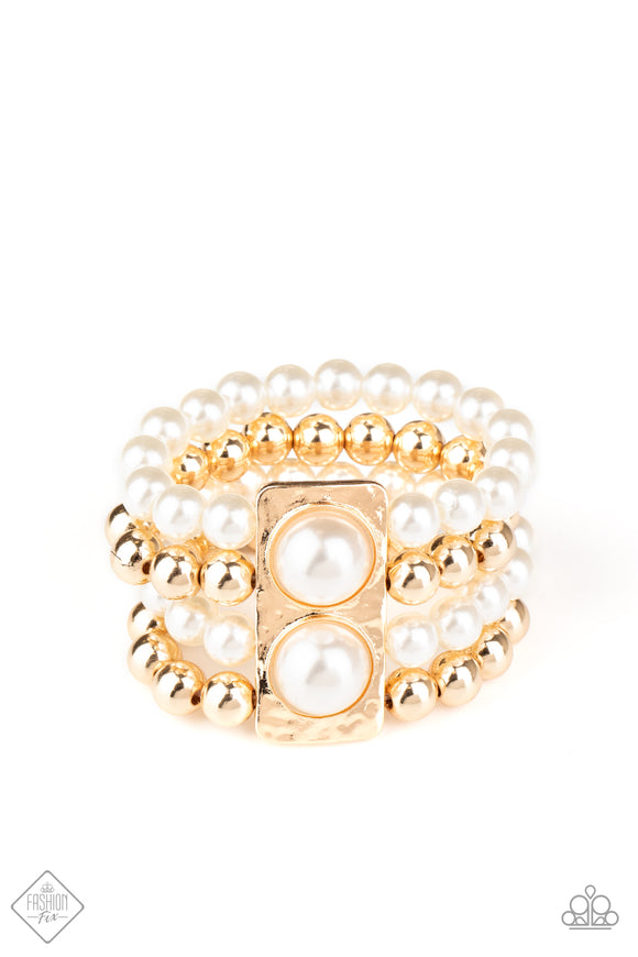 Paparazzi Jewelry WEALTH-Conscious - Gold Bracelet - Pure Elegance by Kym