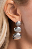 Paparazzi Jewelry Futuristic Fantasy - Silver Earrings - Pure Elegance by Kym