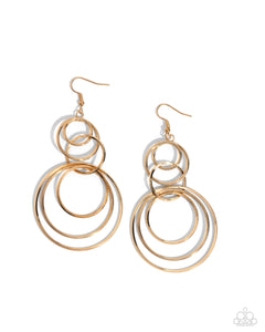 Paparazzi Jewelry Disorienting Demure - Gold Earrings - Pure Elegance by Kym