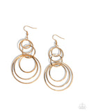 Paparazzi Jewelry Disorienting Demure - Gold Earrings - Pure Elegance by Kym