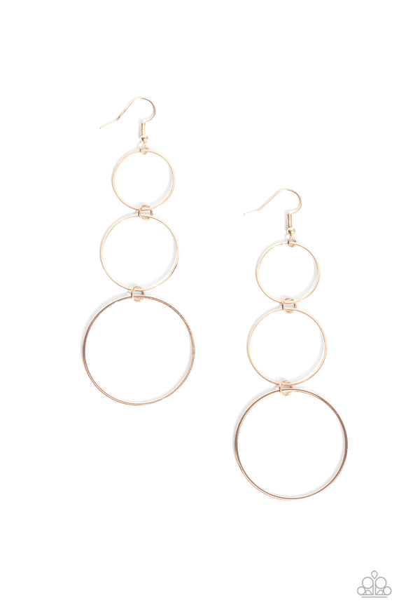 Paparazzi Jewelry Urban Ozone - Rose Gold Earrings - Pure Elegance by Kym