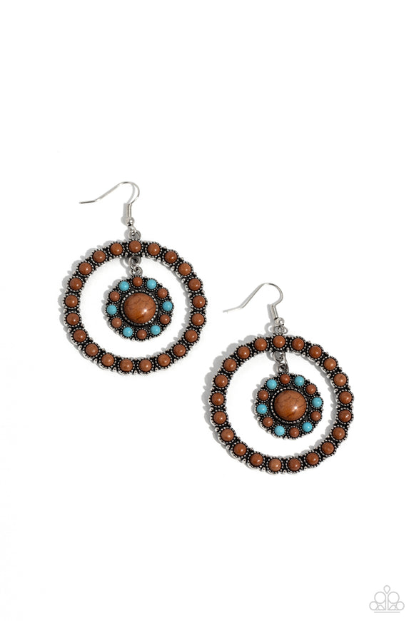 Paparazzi Jewelry Saguaro Sanctuary - Brown Earrings - Pure Elegance by Kym