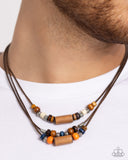 Paparazzi Jewelry Wish You WOOD - Orange Urban Necklace - Pure Elegance by Kym