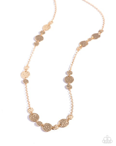 Paparazzi Jewelry Elongated Elegance - Gold Necklace - Pure Elegance by Kym