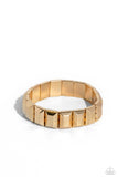 Paparazzi Jewelry Chunky Champion - Gold Men's Bracelet - Pure Elegance by Kym