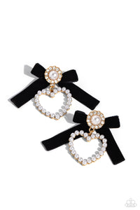 Paparazzi Jewelry BOW and Then - Gold Earring - Pure Elegance by Kym