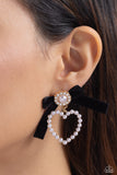 Paparazzi Jewelry BOW and Then - Gold Earring - Pure Elegance by Kym