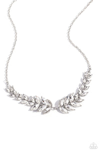 Paparazzi Jewelry Luxury Laurels - White Necklace - Pure Elegance by Kym