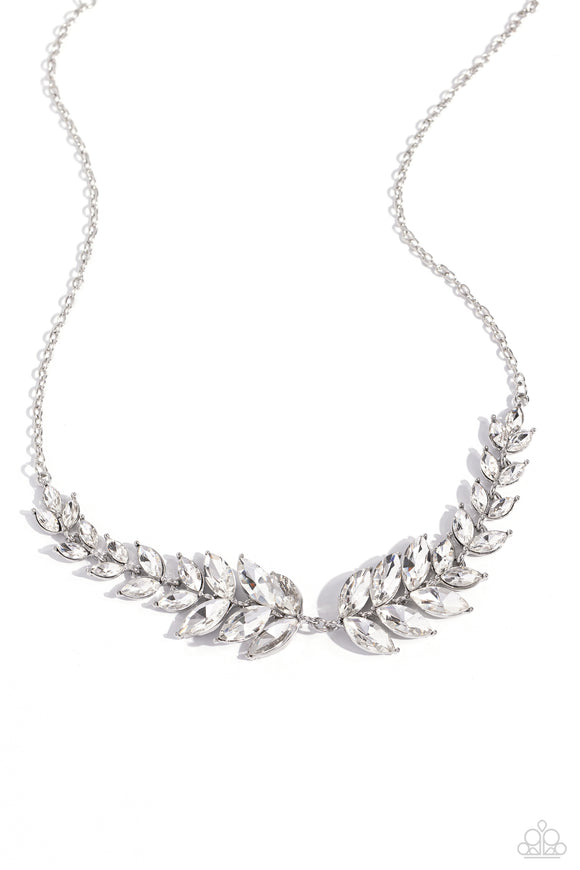 Paparazzi Jewelry Luxury Laurels - White Necklace - Pure Elegance by Kym