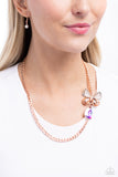 Paparazzi Jewlery Fluttering Finesse - Rose Gold Necklace - Pure Elegance by Kym