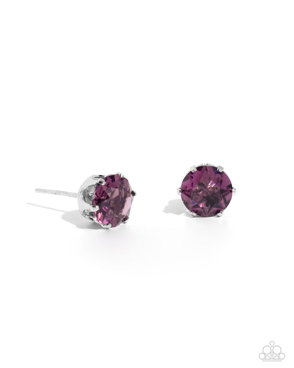 Paparazzi Jewelry Breathtaking Birthstone - Purple Earrings - Pure Elegance by Kym