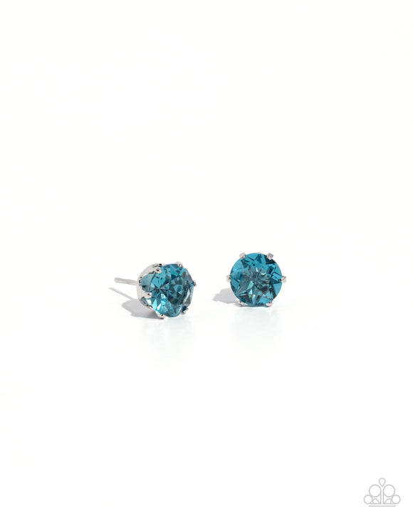 Paparazzi Jewelry Breathtaking Birthstone - Blue Earrings - Pure Elegance by Kym
