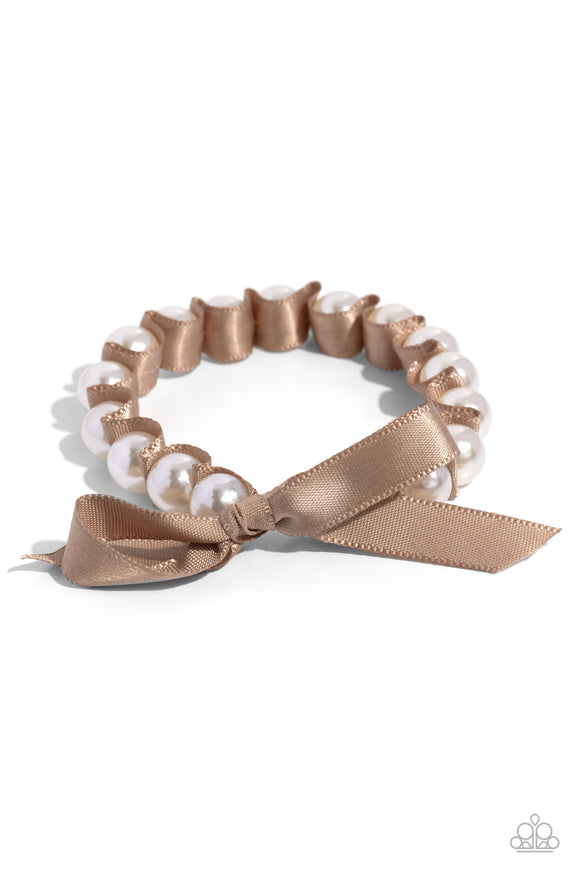 Paparazzi Jewelry Ribbon Rarity - Brown Bracelet