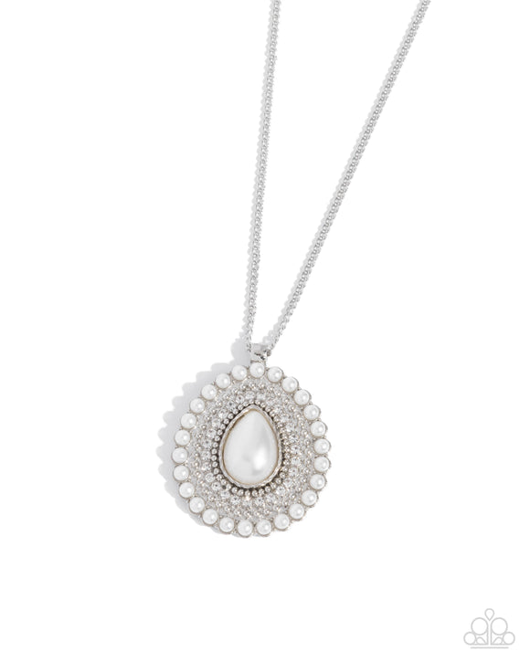 Paparazzi Jewelry Opera Enthusiast - White Necklace - Pure Elegance by Kym