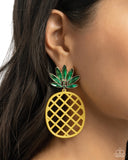 Paparazzi Jewelry Pineapple Passion - Yellow Earrings - Pure Elegance by Kym