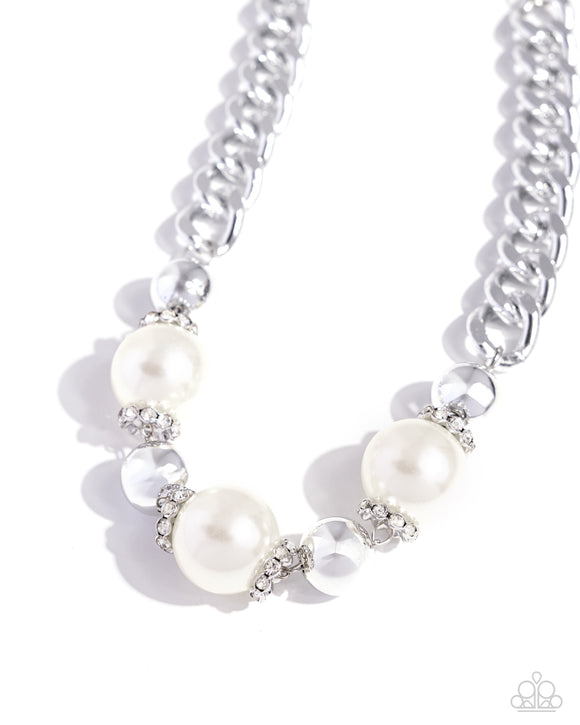 Paparazzi Jewelry Generously Glossy - White Necklace - Pure Elegance by Kym