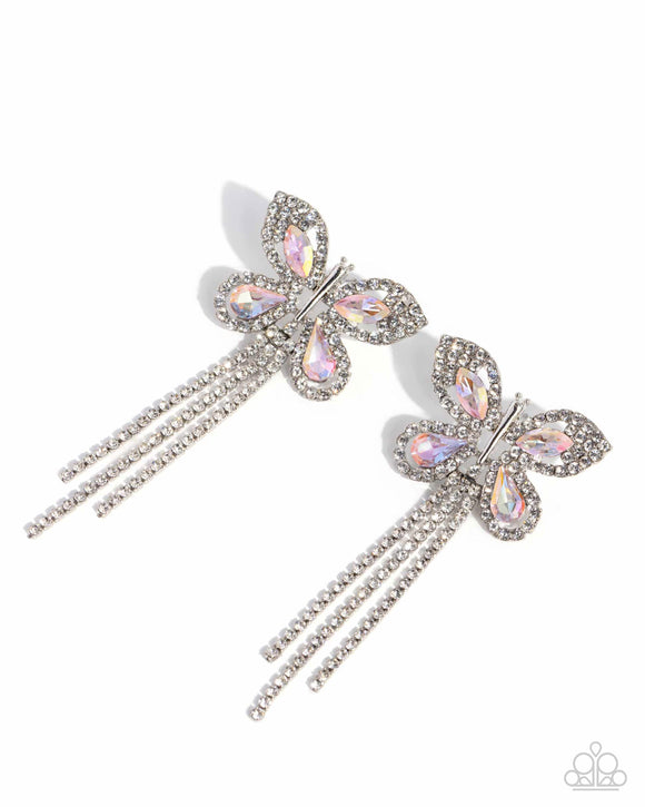 Paparazzi Jewelry Next SOAR - Pink Butterfly Earrings - Pure Elegance by Kym