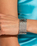 Paparazzi Jewelry Disco Dame - White Bracelet - Pure Elegance by Kym