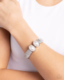 Paparazzi Jewelry Balanced Brevity - White Bracelet - Pure Elegance by Kym