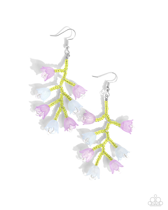 Paparazzi Jewelry Beguiling Bouquet - Purple Earrings - Pure Elegance by Kym