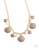 Paparazzi Jewelry Seashell Sophistication - Brown Necklace - Pure Elegance by Kym