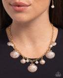Paparazzi Jewelry Seashell Sophistication - Brown Necklace - Pure Elegance by Kym