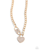 Paparazzi Jewelry Lock Up Your Love - Gold Necklace - Pure Elegance by Kym