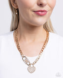Paparazzi Jewelry Lock Up Your Love - Gold Necklace - Pure Elegance by Kym