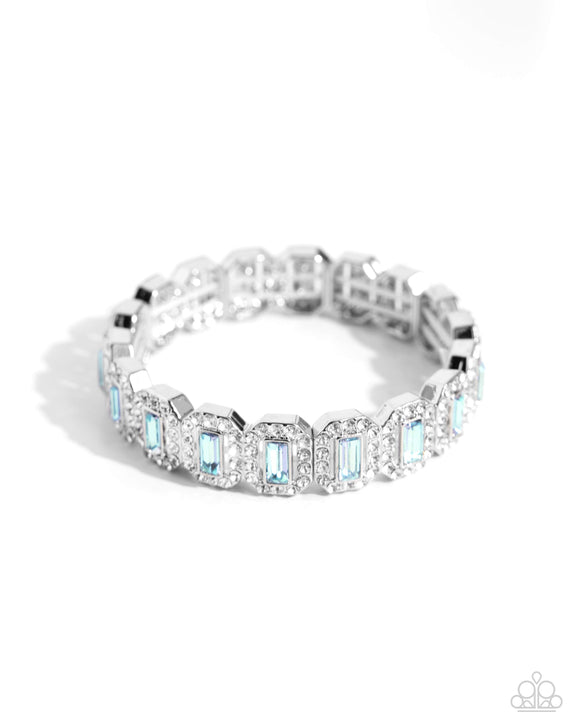 Paparazzi Jewelry Gasp-Worthy Glitter - Blue Bracelet - Pure Elegance by Kym