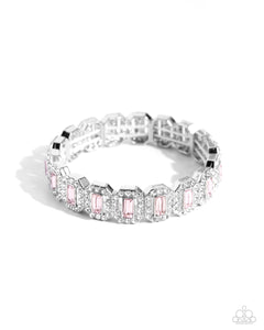 Paparazzi Jewelry Gasp-Worthy Glitter - Pink Bracelet - Pure Elegance by Kym