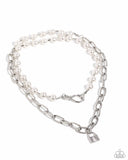 Paparazzi Jewelry Infinite Industry - White Necklace - Pure Elegance by Kym