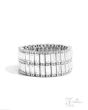 Paparazzi Jewelry Ambitious Arrangement - White Zi Bracelet 2024 - Pure Elegance by Kym