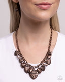 Paparazzi Jewelry Heart Hangout - Copper Necklace - Pure Elegance by Kym