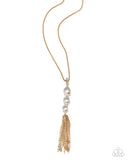 Paparazzi Jewelry Stacked Standpoint - Gold Necklace - Pure Elegance by Kym