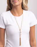 Paparazzi Jewelry Stacked Standpoint - Gold Necklace - Pure Elegance by Kym