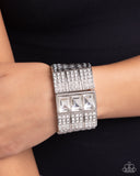 Paparazzi Jewelry Dramatic Diva - White Bracelet - Pure Elegance by Kym