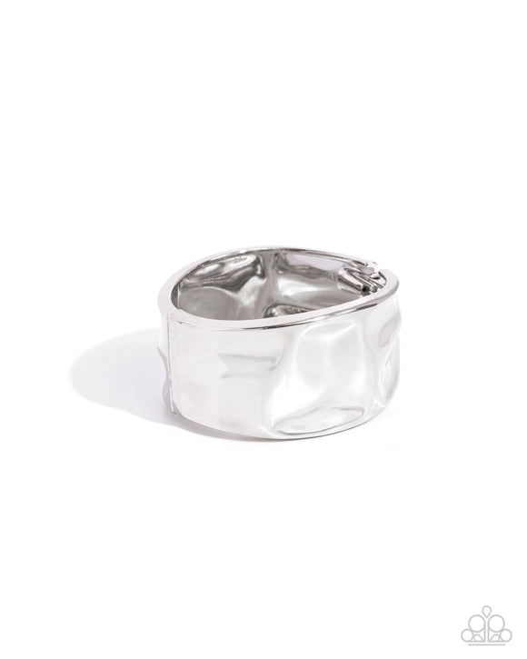 Paparazzi Jewelry Hammered Hope - Silver Bracelet - Pure Elegance by Kym