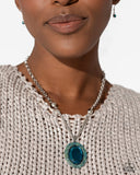 Paparazzi Jewelry Manufactured Majesty - Blue Necklace - Pure Elegance by Kym