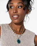 Paparazzi Jewelry Manufactured Majesty - Blue Necklace - Pure Elegance by Kym