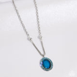 Paparazzi Jewelry Manufactured Majesty - Blue Necklace - Pure Elegance by Kym