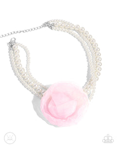 Paparazzi Jewelry Radiant Rosette - Pink Choker Necklace - Pure Elegance by Kym