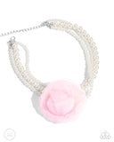 Paparazzi Jewelry Radiant Rosette - Pink Choker Necklace - Pure Elegance by Kym