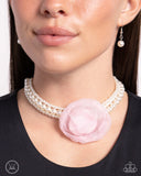 Paparazzi Jewelry Radiant Rosette - Pink Choker Necklace - Pure Elegance by Kym