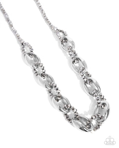 Paparazzi Jewelry Flickering Fact - Silver Necklace - Pure Elegance by Kym