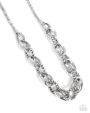 Paparazzi Jewelry Flickering Fact - Silver Necklace - Pure Elegance by Kym