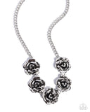 Paparazzi Jewelry Refreshing Roses - Silver Necklace - Pure Elegance by Kym