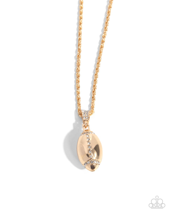 Paparazzi Jewelry Football Future - Gold Men's Necklace - Pure Elegance by Kym