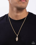 Paparazzi Jewelry Football Future - Gold Men's Necklace - Pure Elegance by Kym