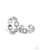 Paparazzi Jewelry Geometric Glimpse - White Earrings - Pure Elegance by Kym